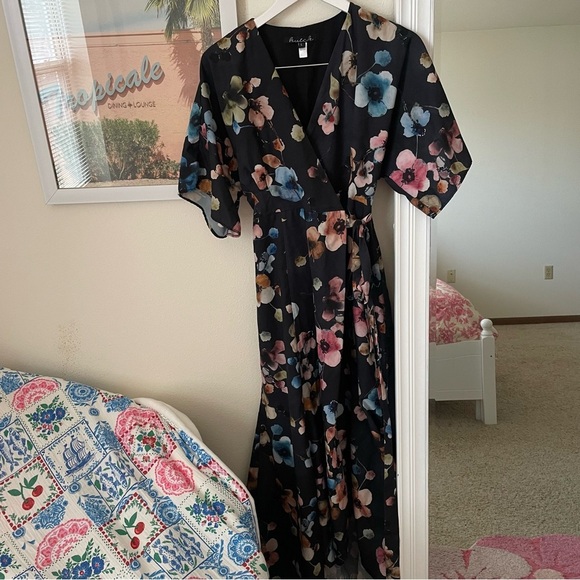 Anthropologie Hutch Monaco Floral Wrap Maxi Dress - Picture 2 of 4